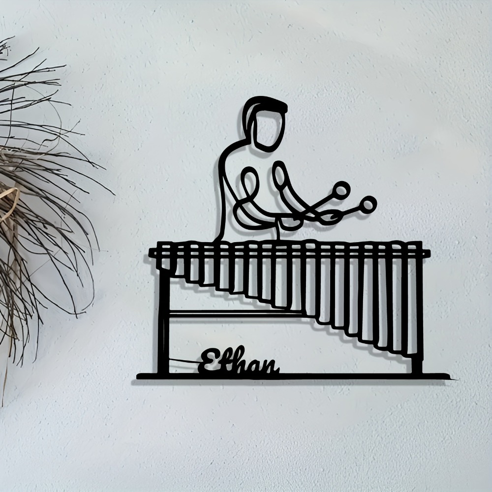 Art And Craft Studio - CIFBUY Metalen Wanddecoratie Marimba Speler Bord