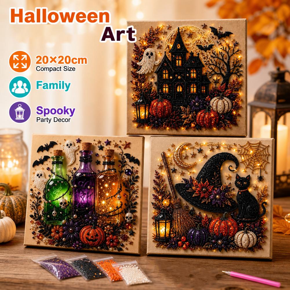 Art Craft Things - Halloween Spook & Pompoen 3D Parelkunst