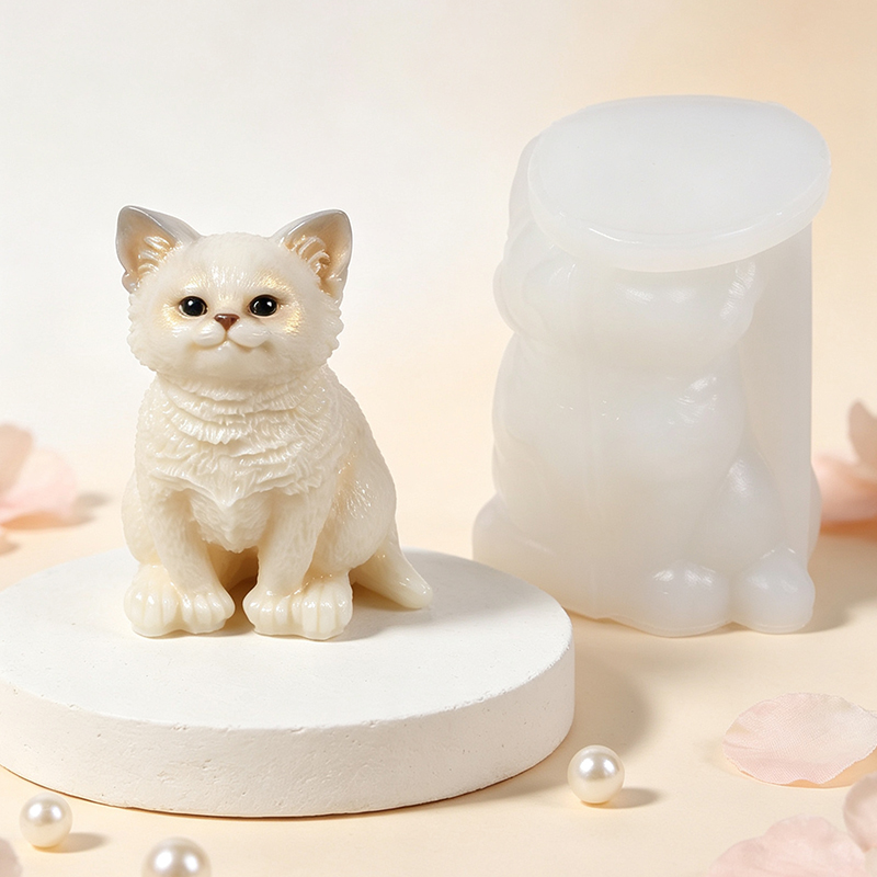 Art Craft Show - 3D Kat Siliconen Mal DIY Kaars