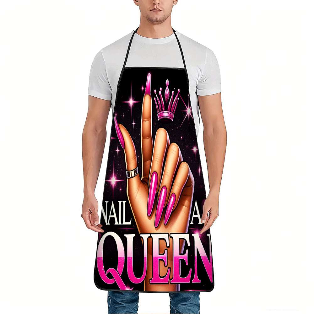 Art Craft Restaurant - 1 trendy schort met nail art-thema,