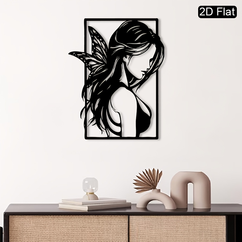 Art And Craft Studio - CIFBUY Feeën Silhouet Metalen Wandkunst Fantasie