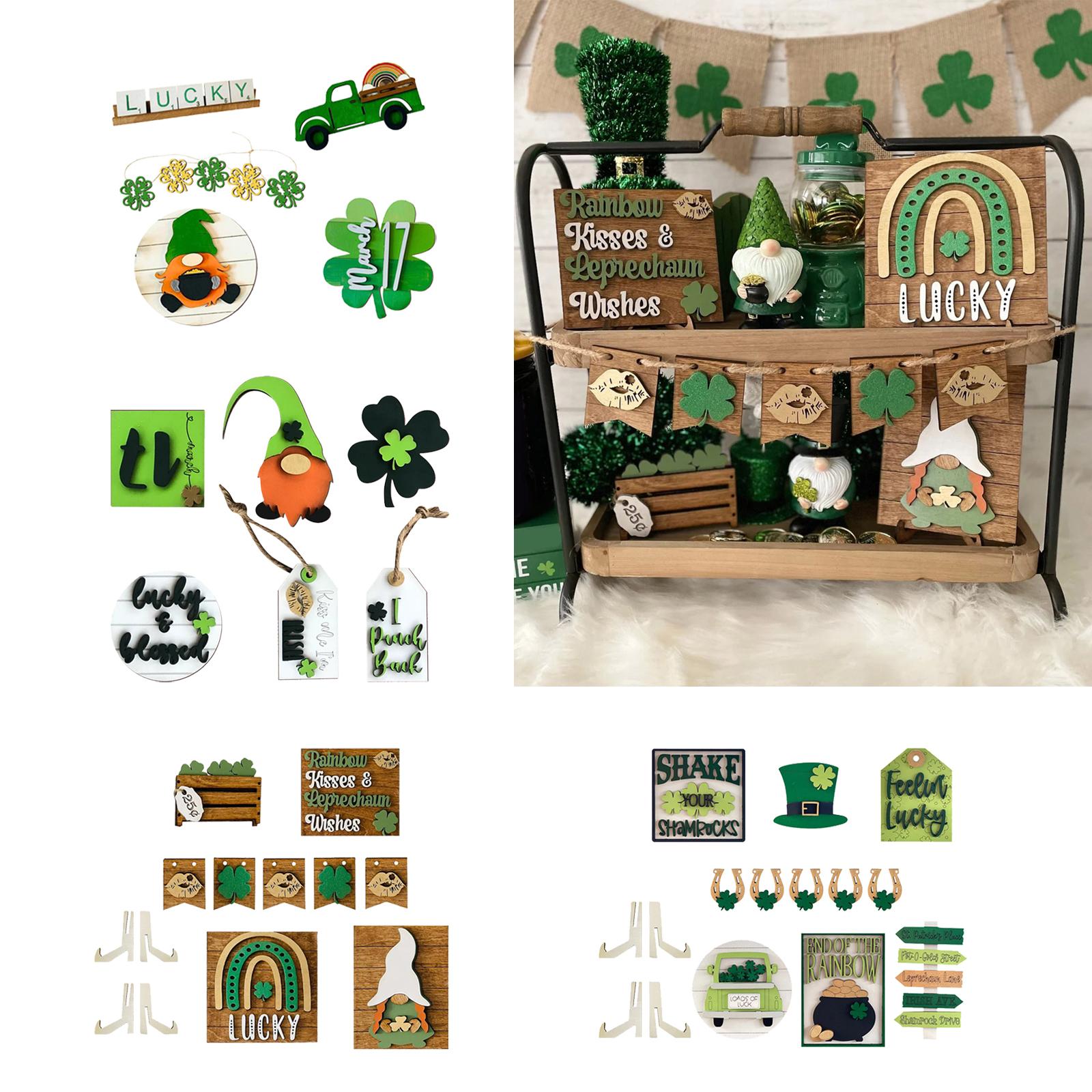 Art Craft Restaurant - Houten kabouterdecoraties voor St. Patrick's Day