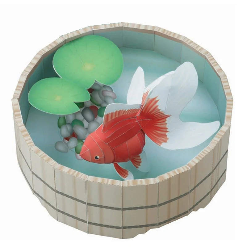 Art Craft Center - Goudvis Vis Origami Art Mini 3D