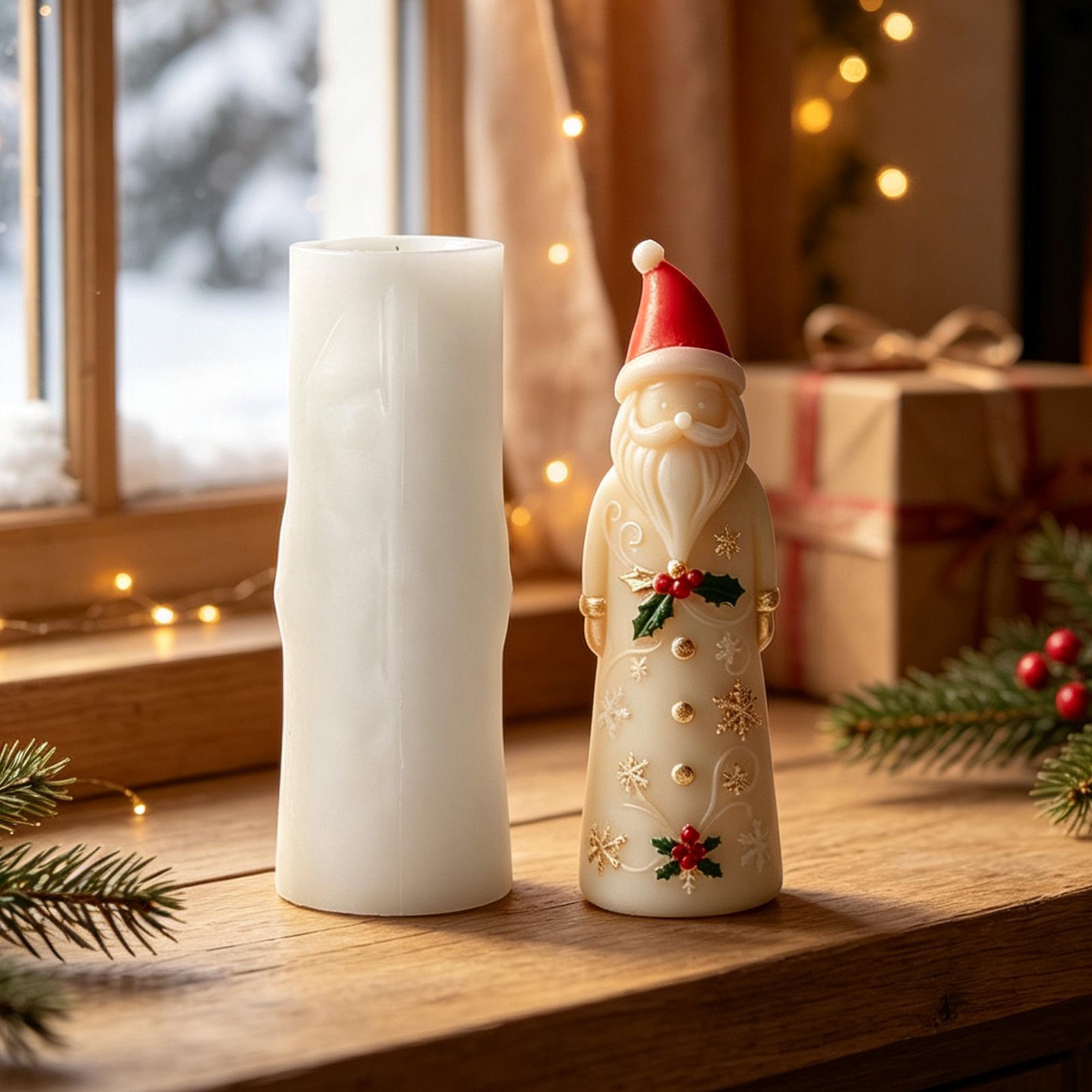 Art And Craft Studio - Siliconen mallen voor kaarsen, 3D kerstdecoratie,