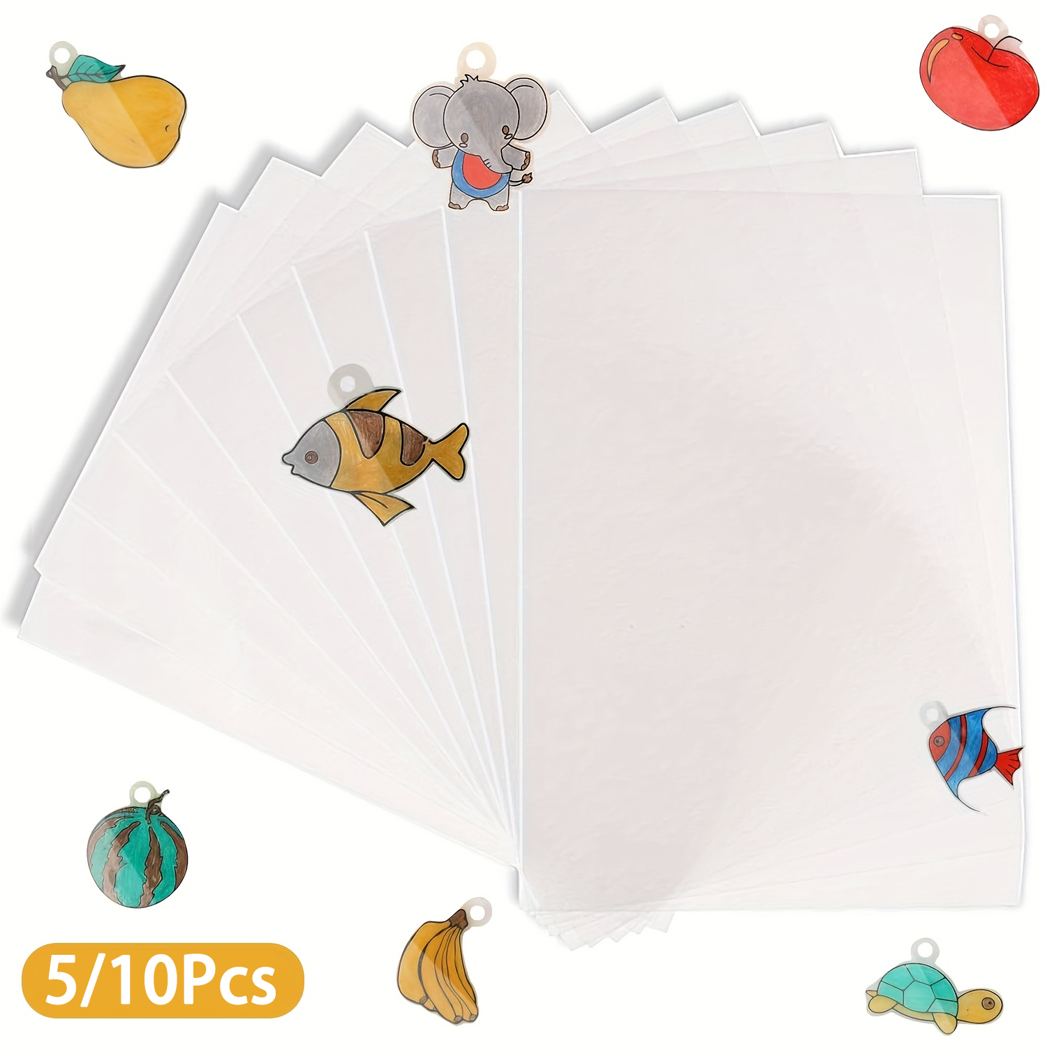 Art Craft Birthday Party - 5-10 Stuks Krimpen Plastic Vellen Shrinky