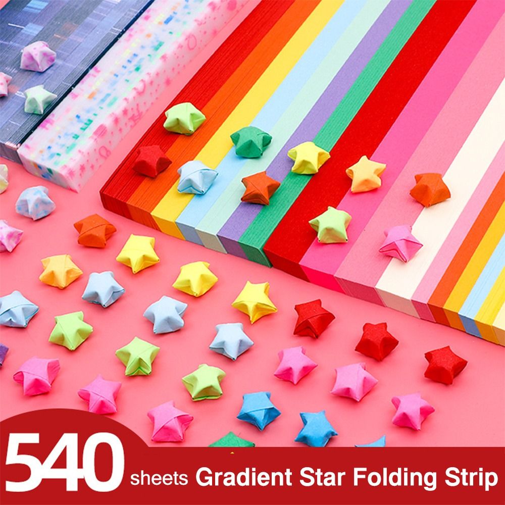 Art Craft Show - 540 stuks Kleurverloop Sterren Origami Papier