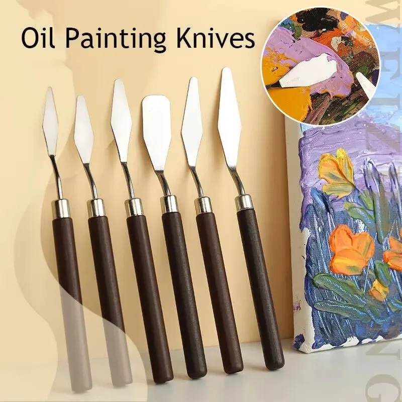 Art Craft Knife - 1/2 set roestvrijstalen olieverfmesjes, taartpaletmes, kunstenaarsmes,