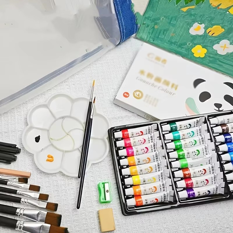 Gouache Paint Set - Gouacheverfset - Kunstenaarskwaliteit 12/18/24 kleuren, vloeibare