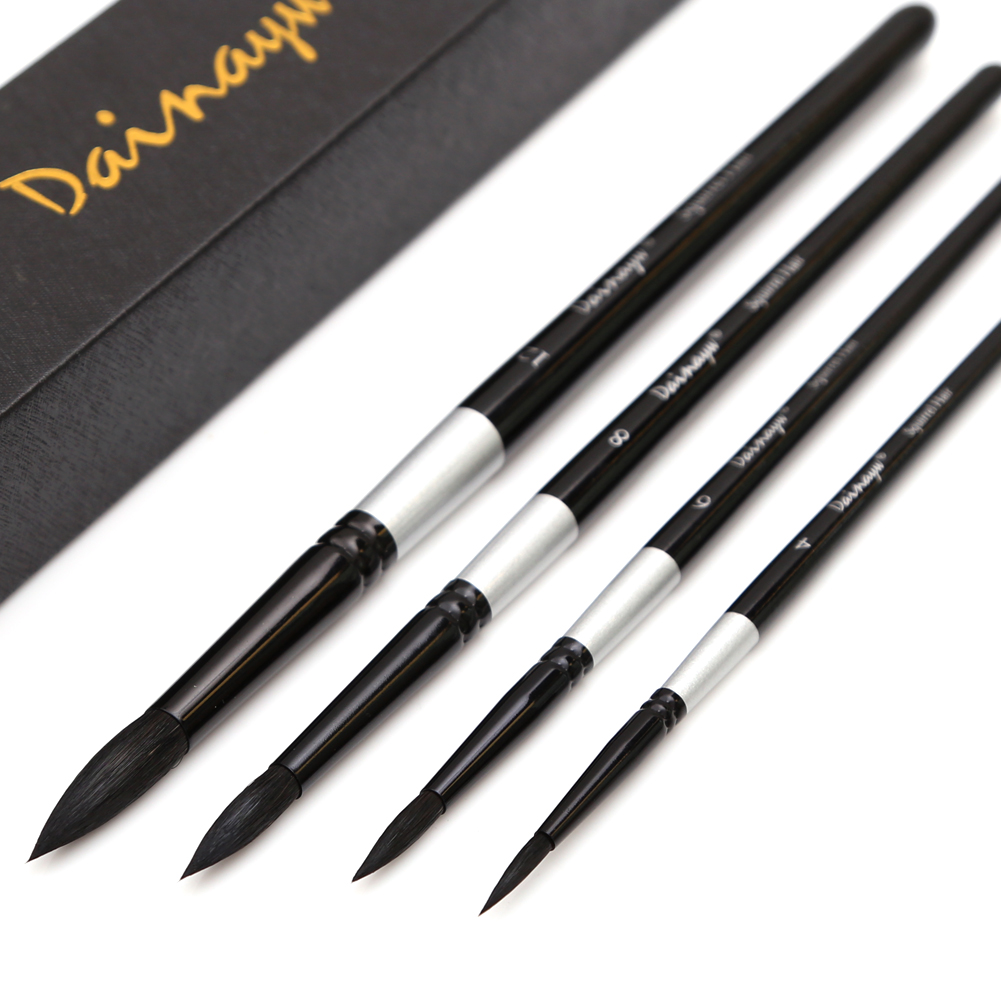 Gouache Paint Set - Dainayw 4 Borstels Eekhoorn Haar &