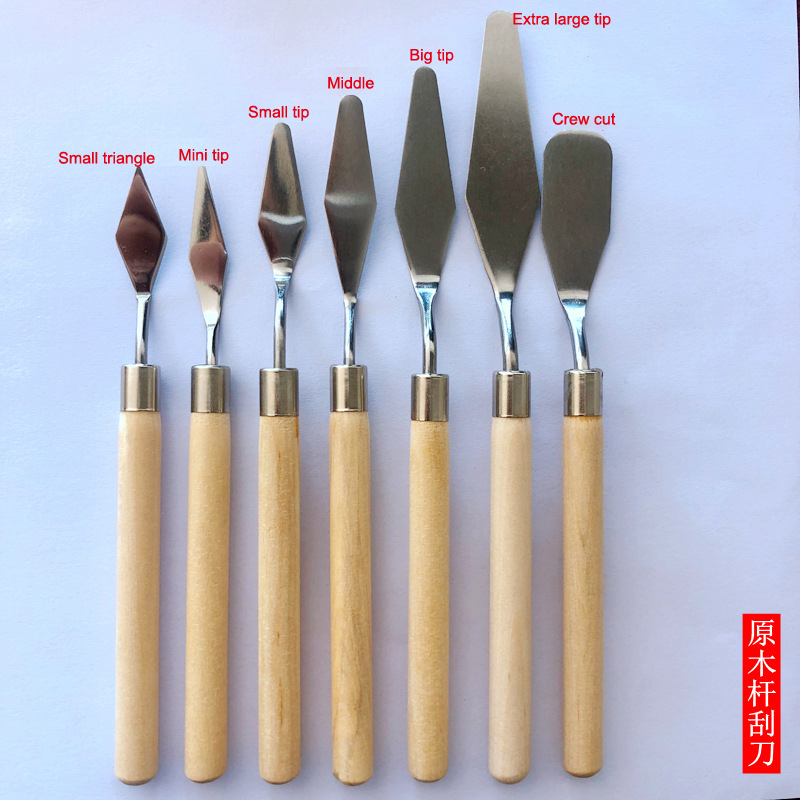 Painting Knife Palette - ★ ▲ 7 stks/set Rvs Olieverfschilderij