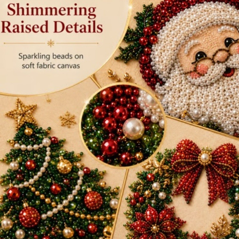 Art Craft Picture - 3D Kerst Parel Strass Schilderij Kit