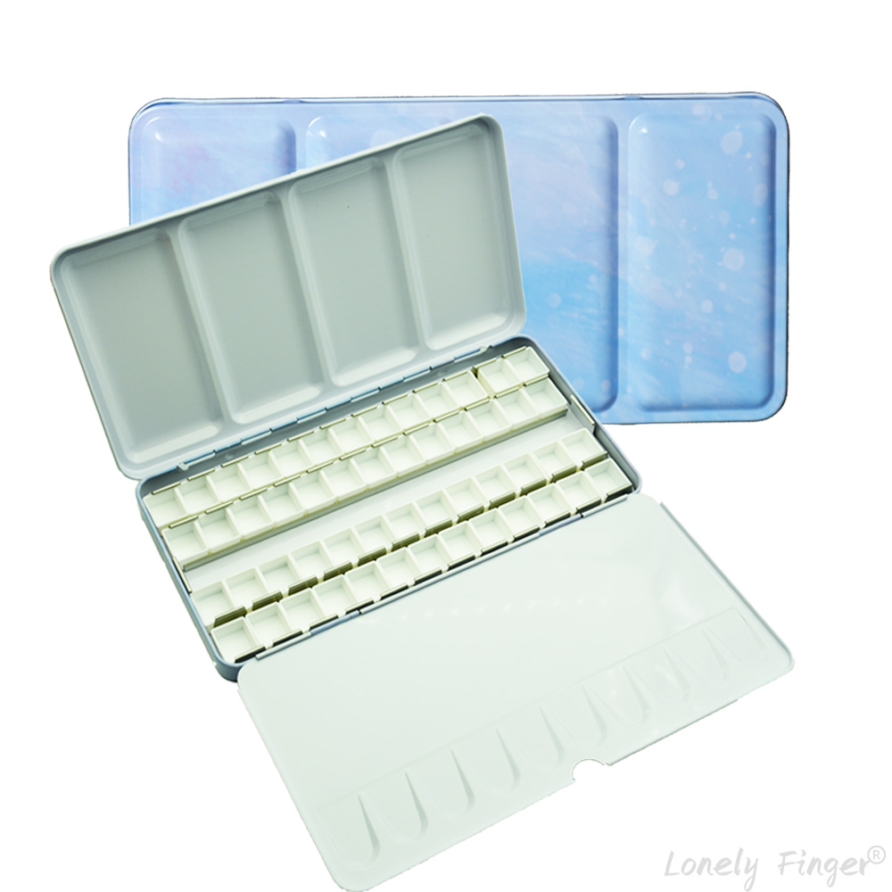 Gouache Paint Set - Leeg aquarelverfpalette blikjesset met 14/26/52 bakjes,