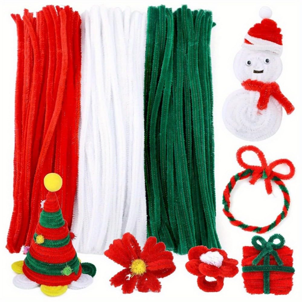 Art Craft Birthday Party - 100-300 Stuks Dikke Kerst Rood Wit