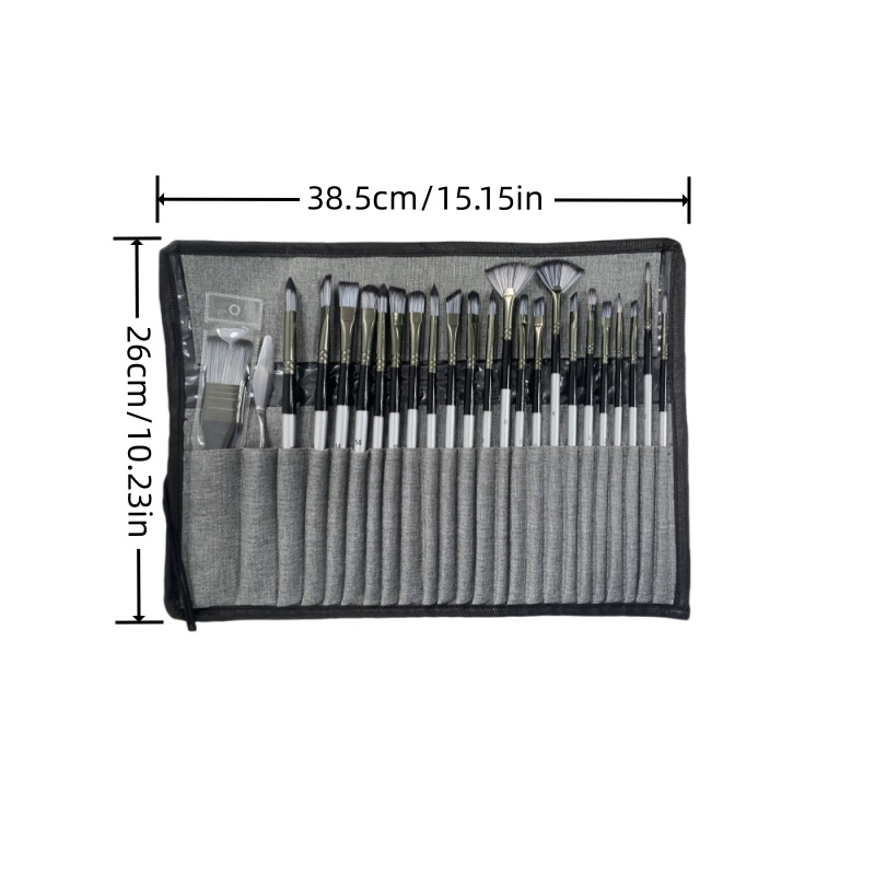 24-delige nylon penseelset zil - Gouache Paint Set recensie en prijs