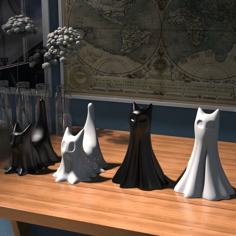 Ghost Cat Halloween Desktop Or - Art Craft Things recensie en prijs