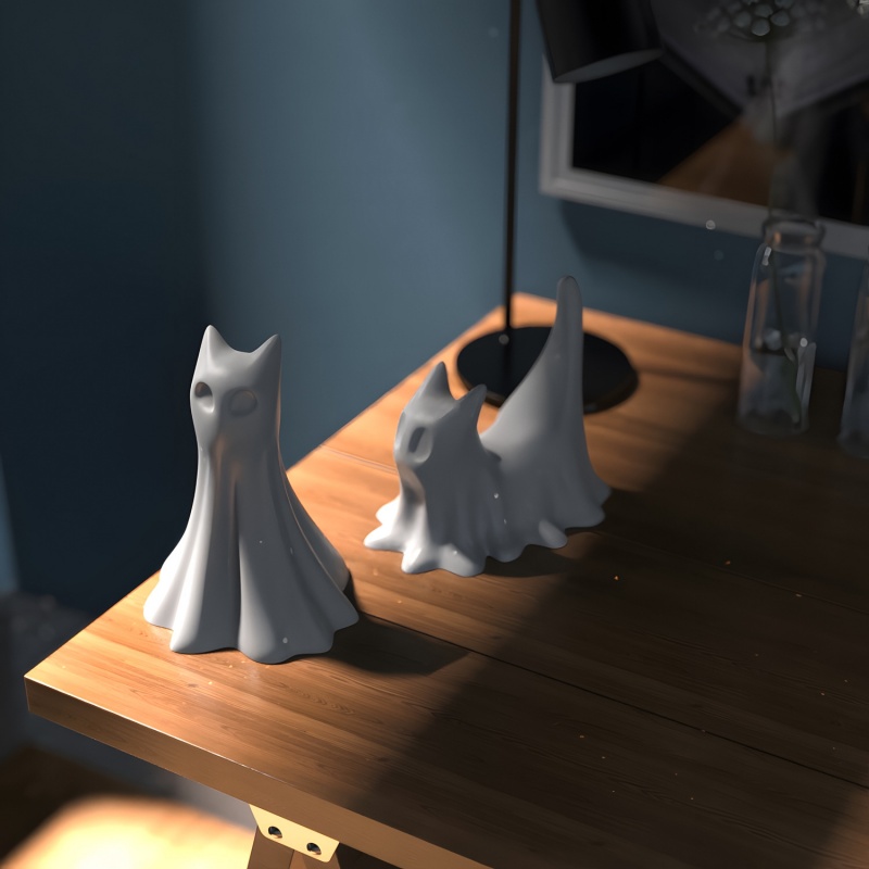 Ghost Cat Halloween Desktop Or - Art Craft Things recensie en prijs