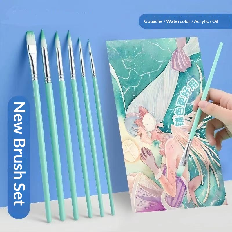 6-delige set nylon haar aquare - Gouache Paint Set recensie en prijs