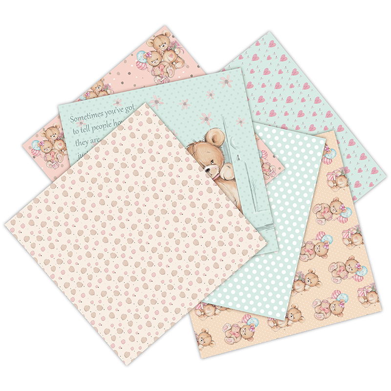 12 vellen kleine beer Scrapboo - Art Craft Birthday Party recensie en prijs
