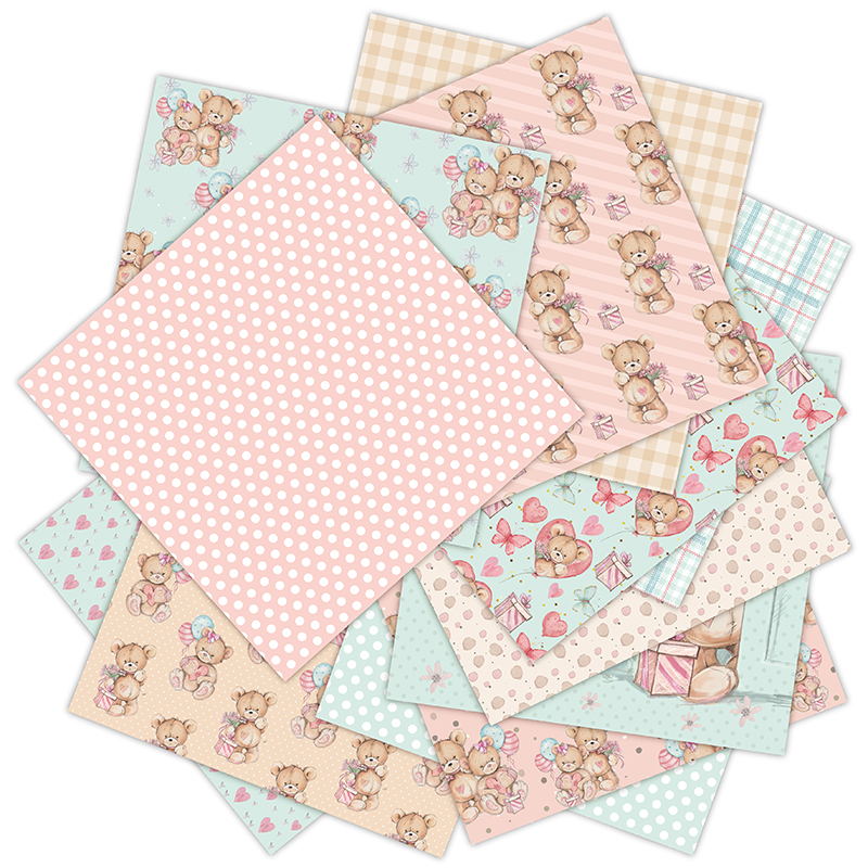 12 vellen kleine beer Scrapboo - Art Craft Birthday Party recensie en prijs
