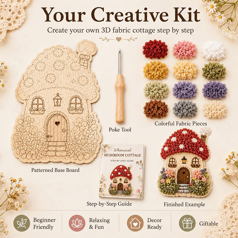 3D Mushroom House Poke Art DIY - Art Craft Things recensie en prijs
