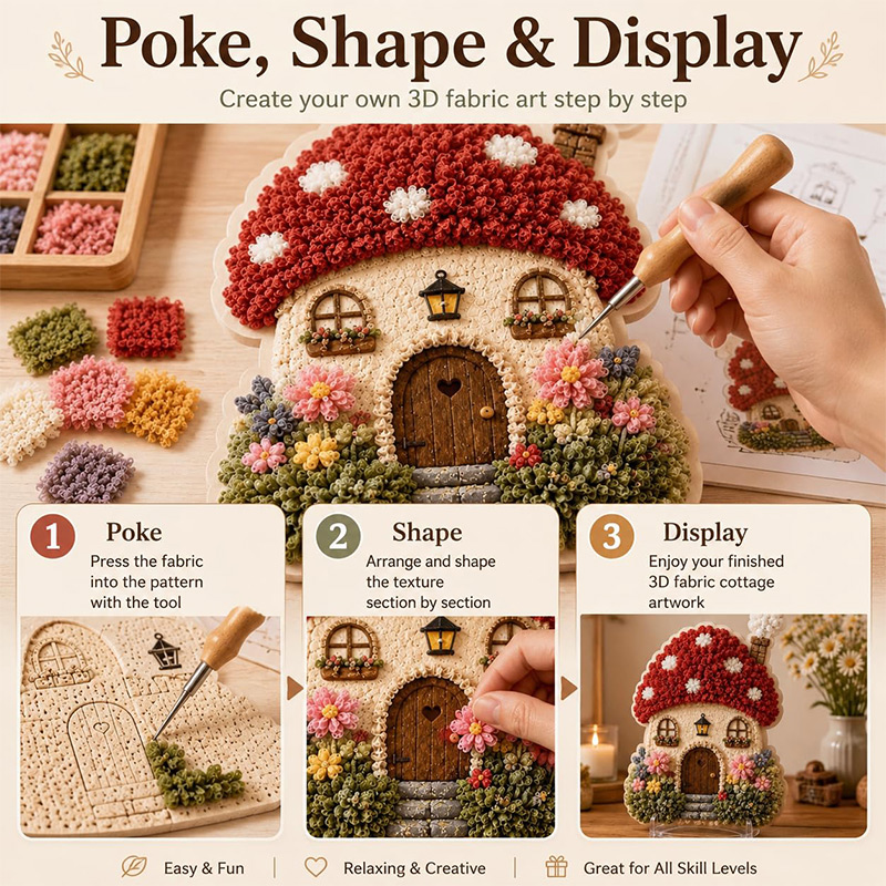 3D Mushroom House Poke Art DIY - Art Craft Things recensie en prijs