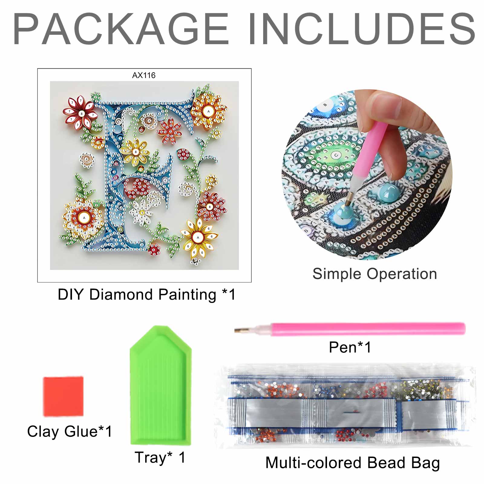 Speciaal gevormde diamantkunst - Art Craft Letter F recensie en prijs