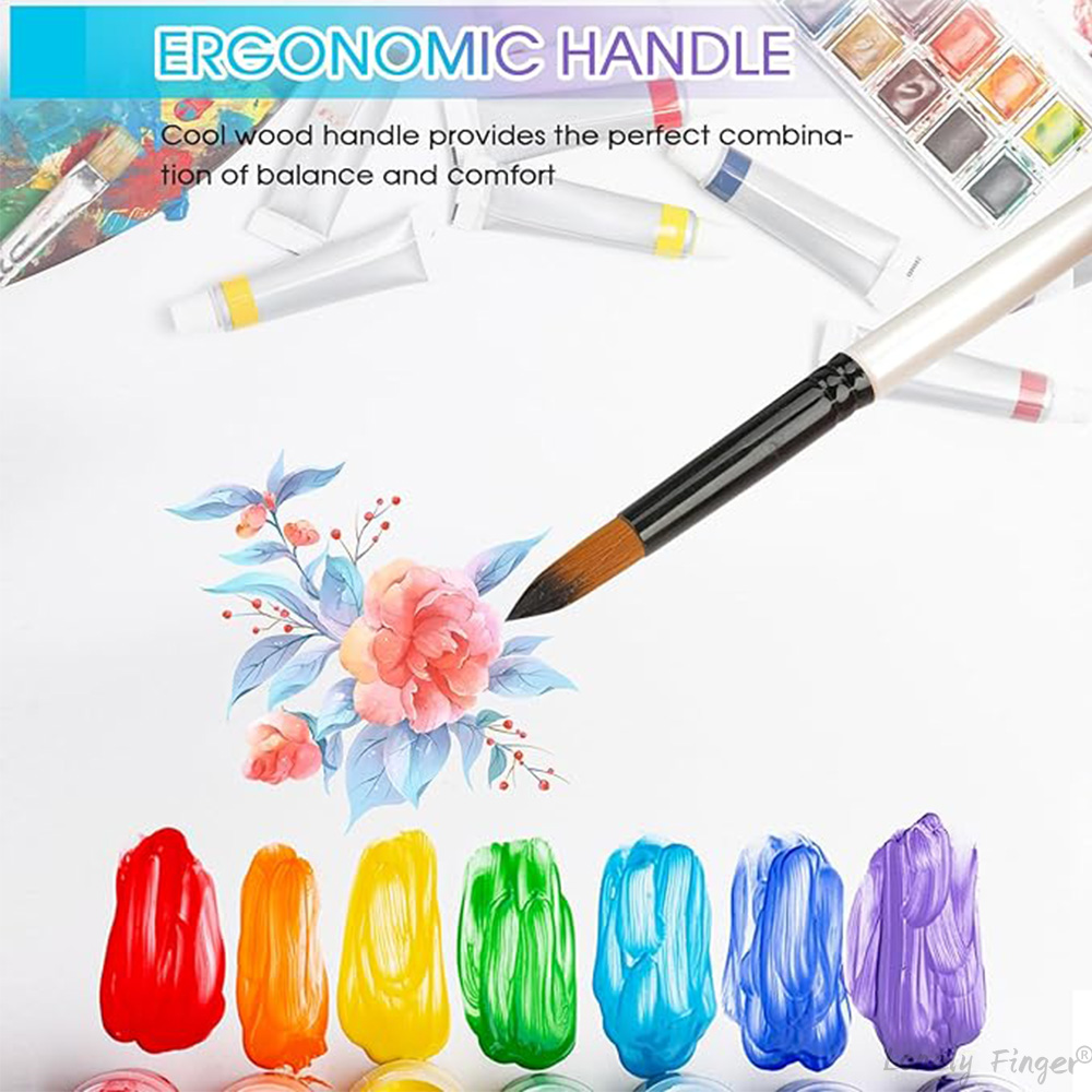 12-delige witte nylon kunstena - Gouache Paint Set recensie en prijs