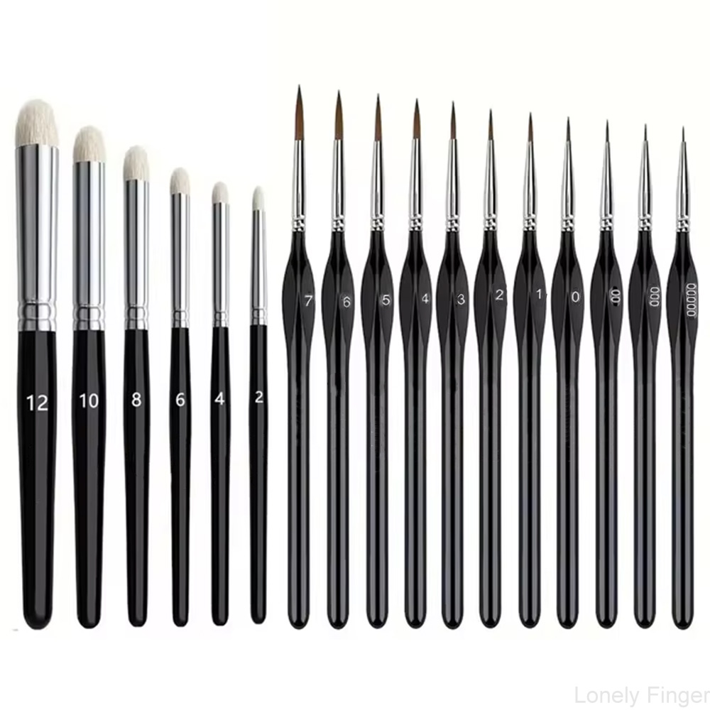 Miniatuur droge kwastenset, 1/ - Gouache Paint Set recensie en prijs