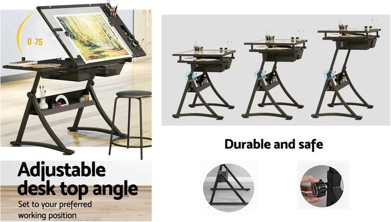 Glazen teken- en schilderburea - Art And Craft Studio recensie en prijs