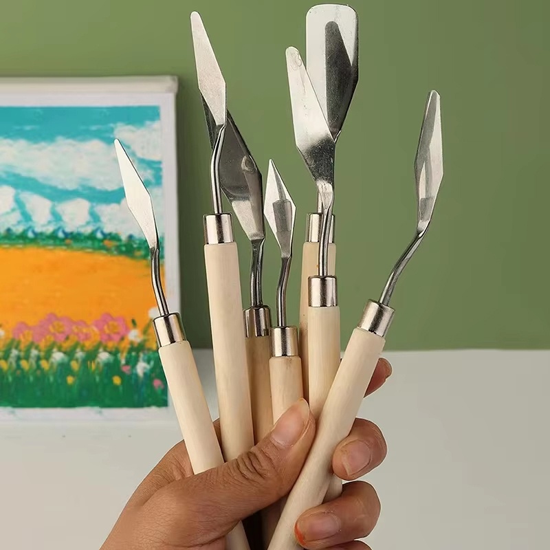 7 Stuks Rvs Paletmes Gouache P - Painting Knife Palette recensie en prijs