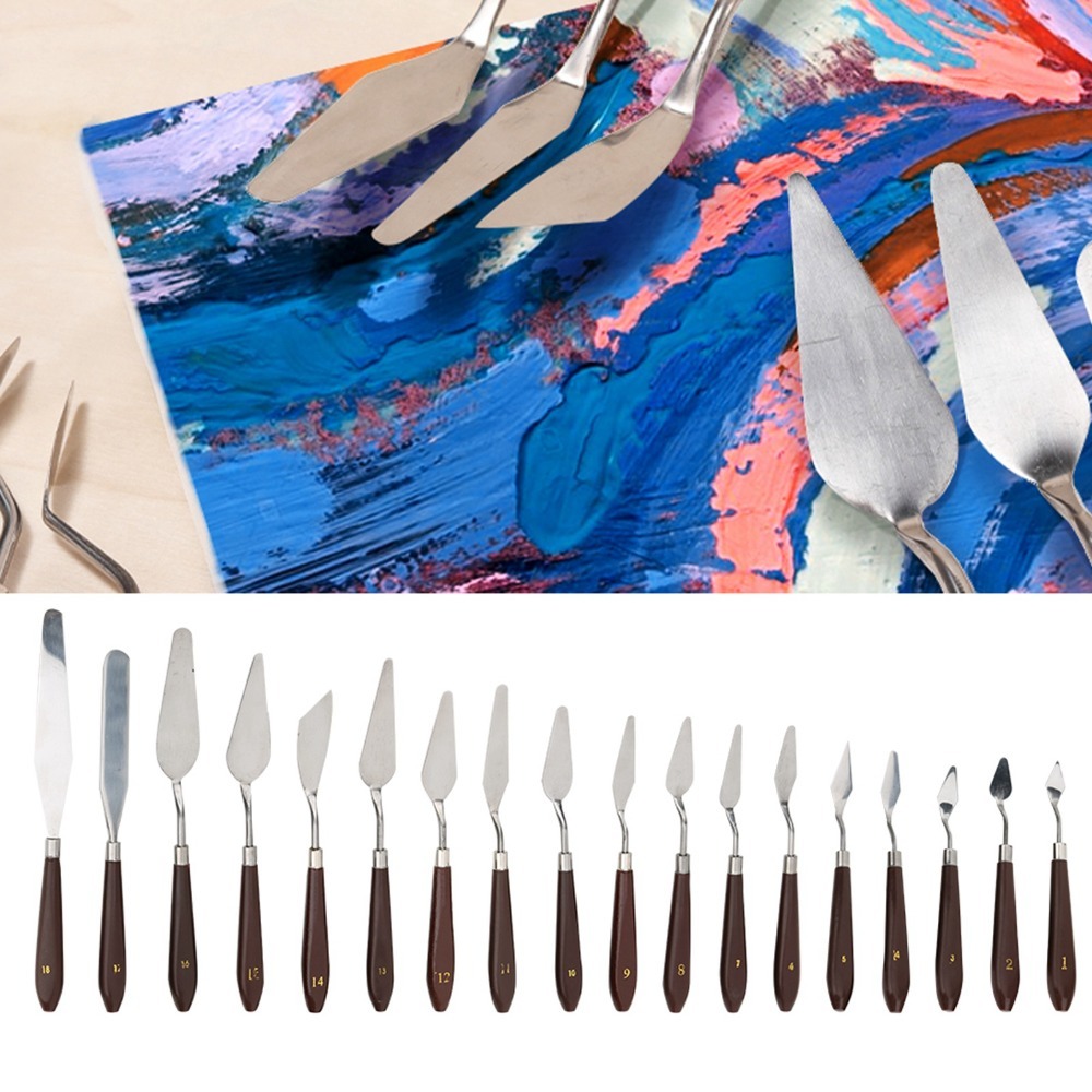 18-delige set solide roestvrij - Painting Knife Palette recensie en prijs